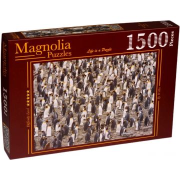 Puzzle Magnolia din 1500 de piese - Royal Penguins Colony