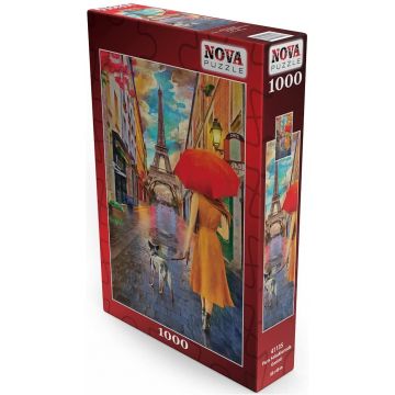 Puzzle Nova puzzle din 1000 de piese - O plimbare pe străzile Parisului
