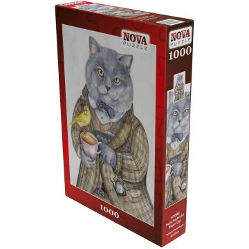 Puzzle Nova puzzle din 1000 piese - Ceai pentru un gentleman britanic