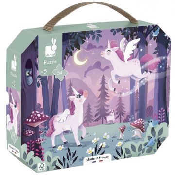 Puzzle pentru copii Janod - Unicorn, 54 piese