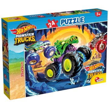 Puzzle pentru copii Lisciani din 24 XXL piese - Hot Wheels
