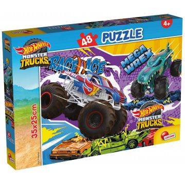 Puzzle pentru copii Lisciani din 48 XXL piese - Hot Wheels