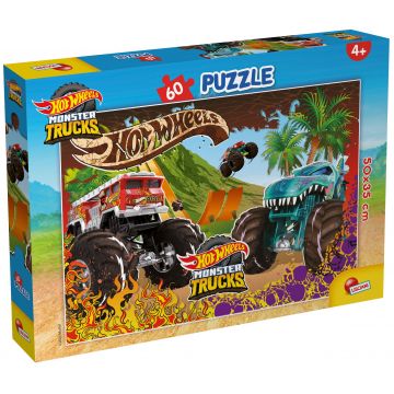 Puzzle pentru copii Lisciani din 60 XXL piese - Hot Wheels