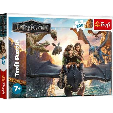 Puzzle pentru copii Trefl din 200 piese- Fără dinți și prieteni