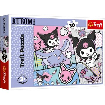 Puzzle pentru copii Trefl din 30 piese- Distrează-te cu Kuromi