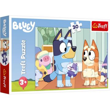 Puzzle pentru copii Trefl din 30 piese - E mereu distractiv cu Bluey