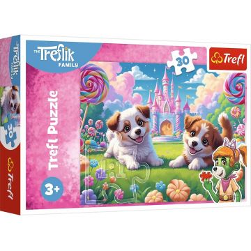 Puzzle pentru copii Trefl din 30 piese- O lume plină de zâmbete