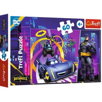 Puzzle pentru copii  Trefl din  60 de piese    - Batman și vehiculele lui