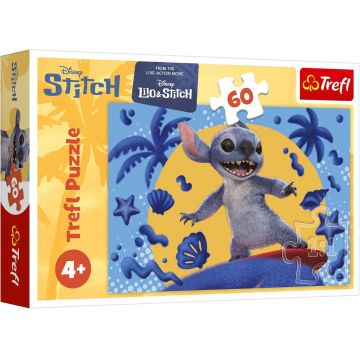 Puzzle pentru copii Trefl din 60 de piese   - O zi cu Stitch