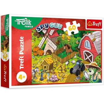 Puzzle pentru copii Trefl din 60 de piese   - Treflix la fermă