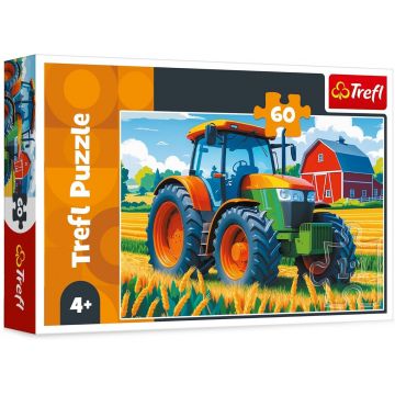 Puzzle pentru copii Trefl din 60 de piese   - Vehicul agricol
