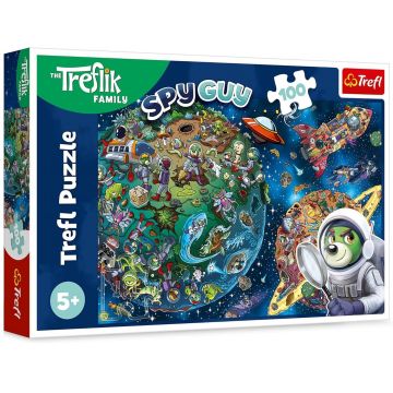 Puzzle Trefl cu 100 de piese - Trefl în spațiu