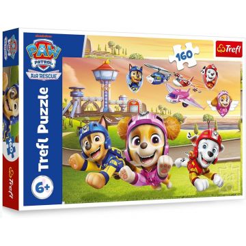 Puzzle Trefl cu 160 de piese - Patrula Cățelușilor deasupra