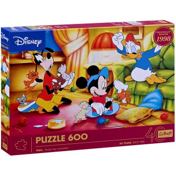 Puzzle Trefl din 600 piese - Mickey Mouse și prietenii