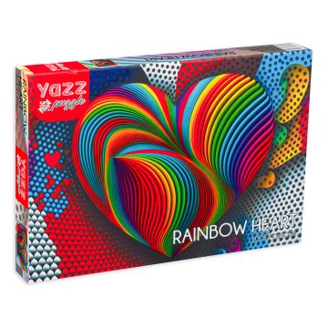 Puzzle Yazz Puzzle din 1000 de piese - Inimă multicoloră