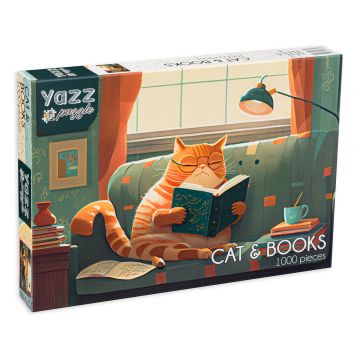 Puzzle Yazz Puzzle din 1000 de piese - Pisica și cărțile