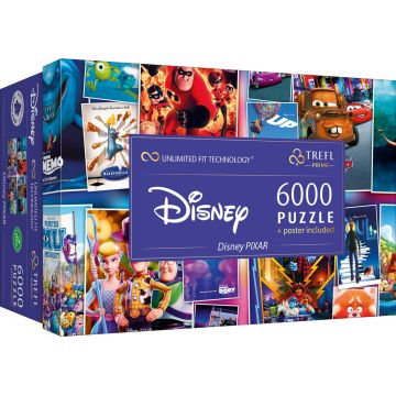 PuzzleTrefl din 6000 piese - Călătorie minunată prin Disney Pixar