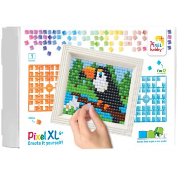 Set creativ cu cadru și pixeli Pixelhobby - XL, Toucan