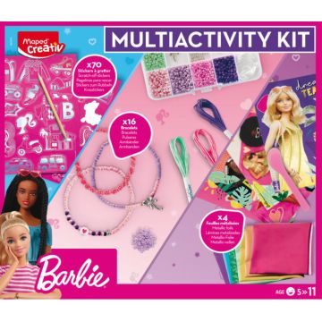 Set creativ Maped Creativ - Barbie, stickere, brățări și felicitări