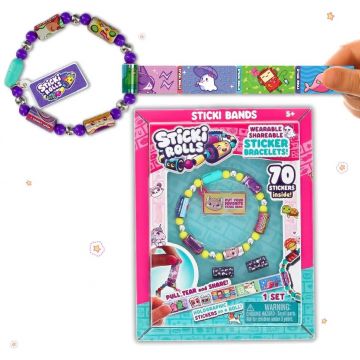 Set creativ Sticki Rolls - Brățară cu 70 stickere