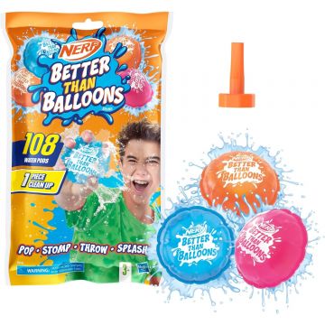 Set de capsule de apă Nerf - Better Than Balloons, 108 buc