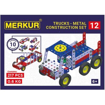 Set de construcție metalic 10 în 1 Merkur - Asistență rutieră, 217 piese