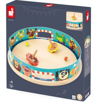 Set de joacă din lemn Janod - Arena pentru Titireze