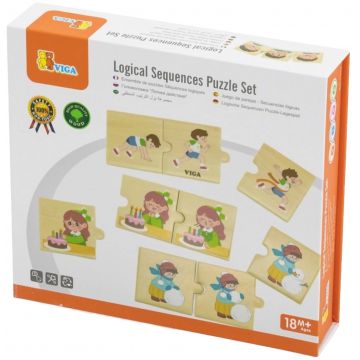 Set de puzzle-uri logice Viga Toys - Activități zilnice