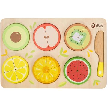 Set din lemn Classic World - Fructe pentru tăiat