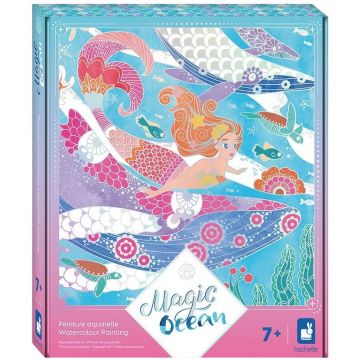 Trusă creativă  Janod - Magic Ocean, desene în acuarelă