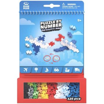 Constructor cu carte Plus Plus - Mijloace de transport, 125 piese