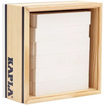 Constructor din lemn Kapla - 40 piese, alb