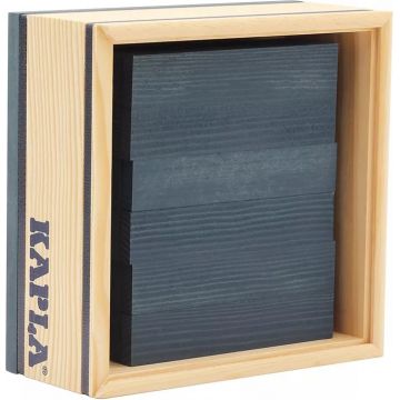 Constructor din lemn Kapla - 40 piese, albastru închis