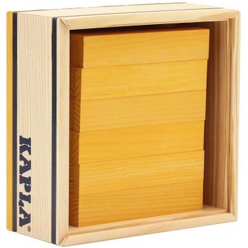 Constructor din lemn Kapla - 40 piese, galben