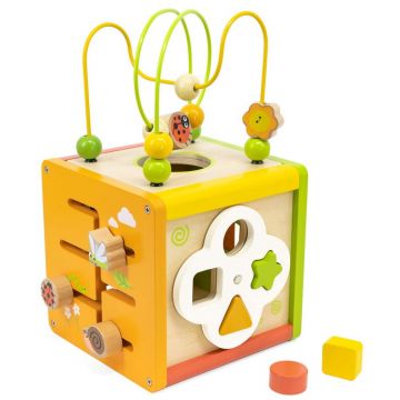 Cub didactic din lemn 5 în 1 Viga Toys