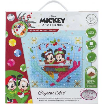 Goblen cu diamante Craft Вuddy - Mickey și Minnie Mouse, iarna