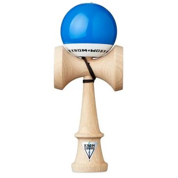 Joc de dexteritate din lemn KROM Kendama - Pop LOL Kendama, albastru închis