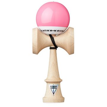 Joc de dexteritate din lemn KROM Kendama - Pop LOL Kendama, roz