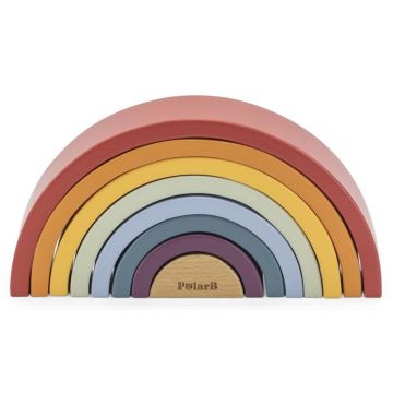 Jucărie pentru copii Viga Toys PolarB - Curcubeu Montessori, 8 piese