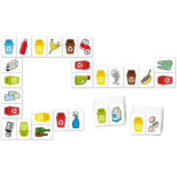 Kit educațional  Nowa Szkola - Domino Ecology, 25 piese