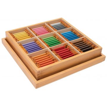 Kit educațional  Nowa Szkola Montessori - Cutie cu plăci colorate№4, 63 piese
