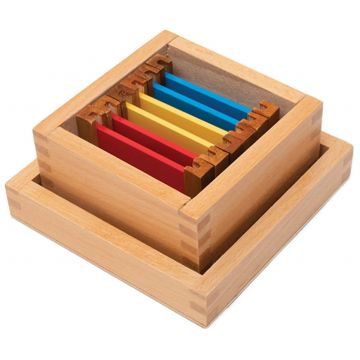Kit educațional  Nowa Szkola Montessori - Cutie cu plăci colorate, 6 piese