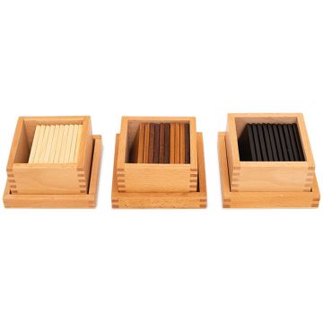 Kit educațional  Nowa Szkola Montessori - Cutii de plăci din lemn, 30 piese
