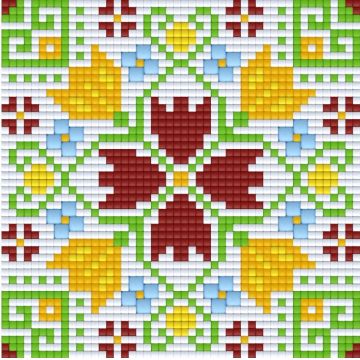 Mozaic cu pixeli Bright Toys - Broderie bulgară, 48 x 48 pixeli, Elbetita