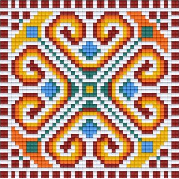 Mozaic cu pixeli Bright Toys - Broderie bulgară, 48 x 48 pixeli, motiv 2