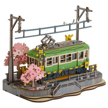 Puzzle 3D din lemn Robo Time din 223 piese - Excursie la florile de cireș