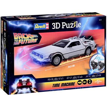 Puzzle 3D Revell din 157 piese - Mașina timpului, Înapoi în viitor