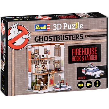 Puzzle 3D Revell din 158 piese - Stația de pompieri, Ghostbusters