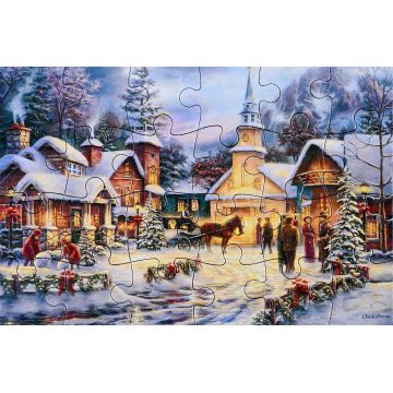 Puzzle-carte poştală Castorland din 24 piese - Credința este adâncă