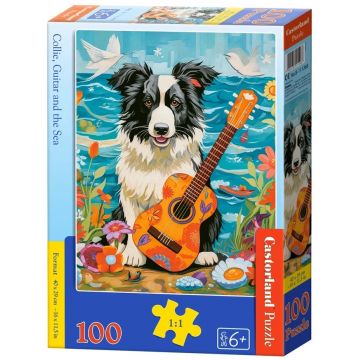 Puzzle Castorland din 100 piese - Mașini cu chitară lângă mare